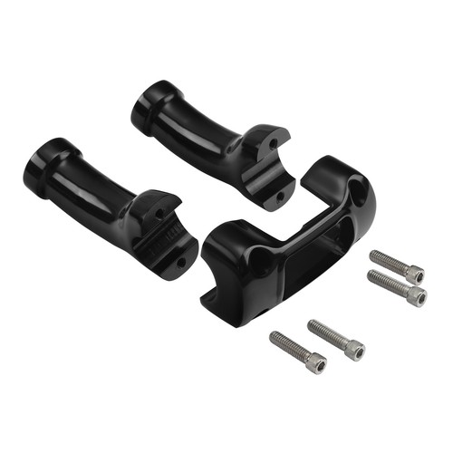 Black 4" Handlebar 1.25" Bar Riser Fit For Harley Softail Street Bob 2018-2025 - Picture 9 of 9