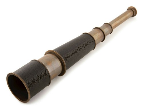 Pirate Spyglass Bronze Finish 18" Handheld Brass Telescope Nautical Desk Decor