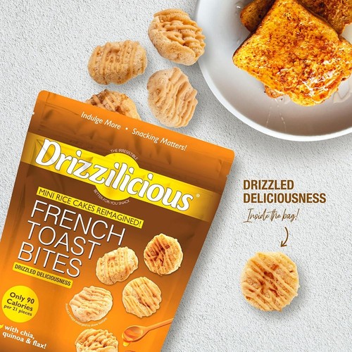 Drizzilicious Mini Rice Cakes Crisps Healthy Snacks French Toast and Very Berry - Picture 7 of 7