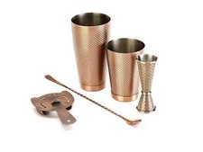 Mercer Culinary M37206ACP Barfly Stainless Steel Diamond Lattice Basic Set