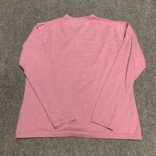 Peter Millar Luxury Blend Cotton Cashmere Pullover Sweater pink Medium - Picture 2 of 7