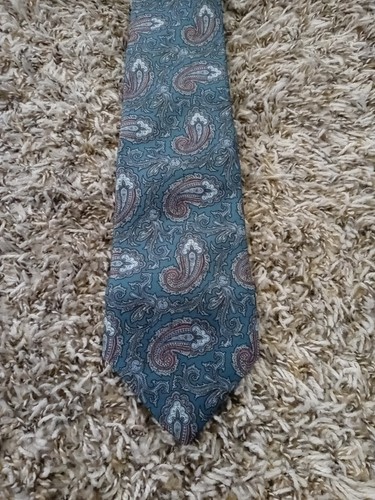 Gant Neck Tie Adult Mens Green Paisley 100% Silk USA Made