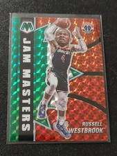 Russell Westbrook 2020-21 Panini Mosaic Jam Masters Green Mosaic Prizm #4 Lakers