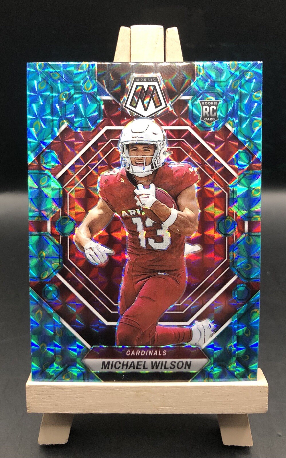 2023 Panini Mosaic Michael Wilson RC Peacock Prizm SSP #350