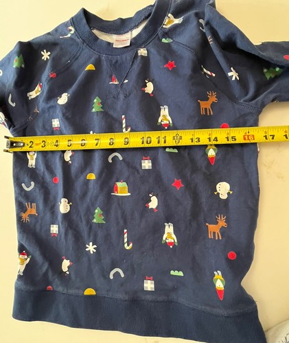 Hanna Anderson Girls 10 (140) Christmas Sweatshirt - Picture 5 of 5
