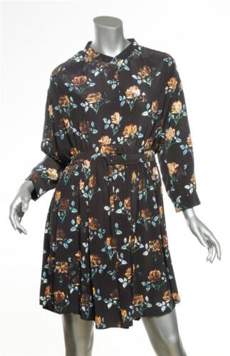THAKOON ADDITION Womens Silk Black Floral Long Sleeve Above Knee Dress US 8 NEW - Picture 2 of 4