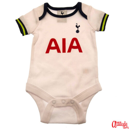 Baby Tottenham Hotspur Bodysuits-Oficial-2 Paquete-1 Azul 1 Blanco-Tottenham Baby - Imagen 2 de 4