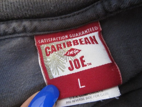 CARIBBEAN JOE brown fishing Let Go t shirt Men L - Picture 3 of 4