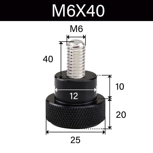 Stainless Steels M6 Knurled Thumb Screw Aluminium Hand Grip Knob Bolts Din 464 - Picture 27 of 29
