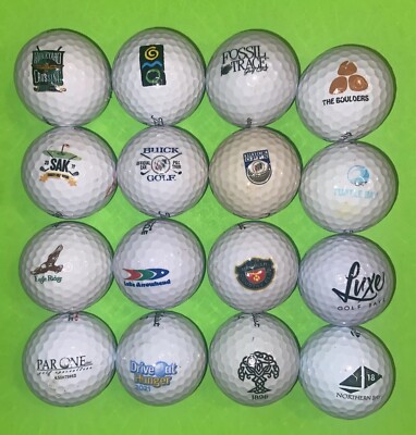 Golf Ball Logo Lot of 16 Different Courses Clubs Tournaments Brands Advertising