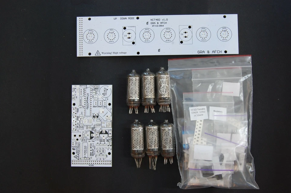 KIT Nixie Tube Clock IN-8-2 All Parts Slot Machine Timer 12/24H RGB WITH TUBES - Image 2 of 4