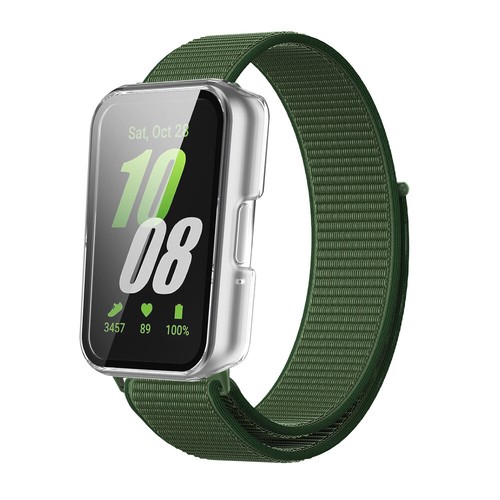For Samsung Galaxy Fit 3 Nylon Band +TPU Case Elastic Strap Protector Case Glass - 第 11/24 張圖片