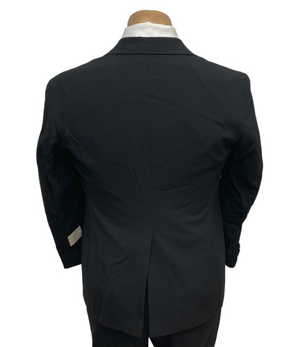 New Men's Executive Apparel Black Suit Jacket Sport Coat Two Button Size 50R - Picture 4 of 5