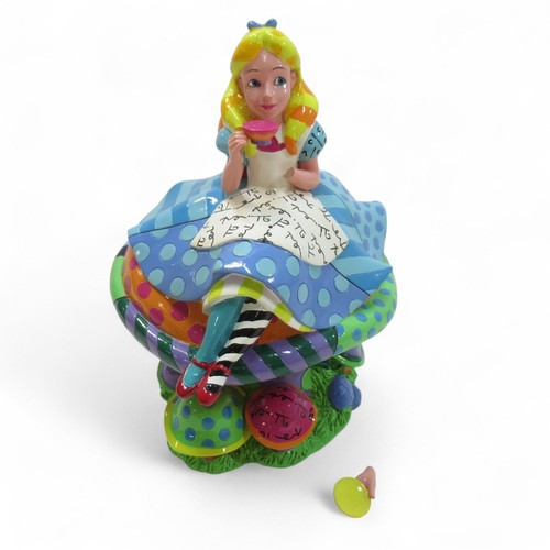 Britto Disney Alice in Wonderland 8.5" Figurine ** Damaged Hand ** - Preloved