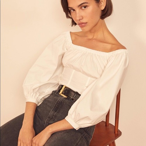 Top de trufa Reformation fuera del hombro talla 4 nuevo con etiquetas - Imagen 2 de 5