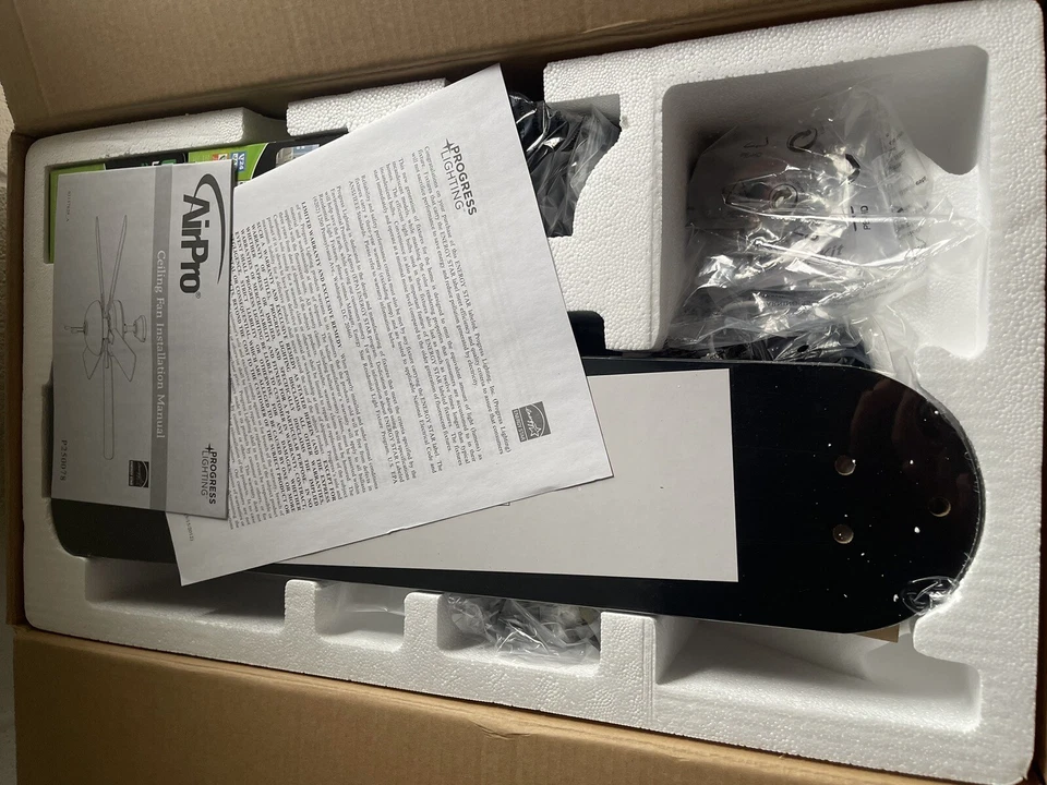 Progress Lighting AirPro 52 in. Matte Black 5-Blade ENERGY STAR Rated AC Motor - Image 4 of 4