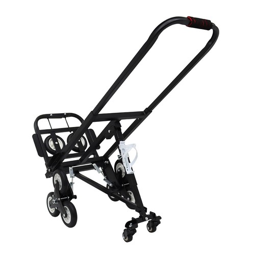 Carro de carga plegable camión de mano para subir escaleras 330 lb de capacidad con ruedas de repuesto - Imagen 16 de 21