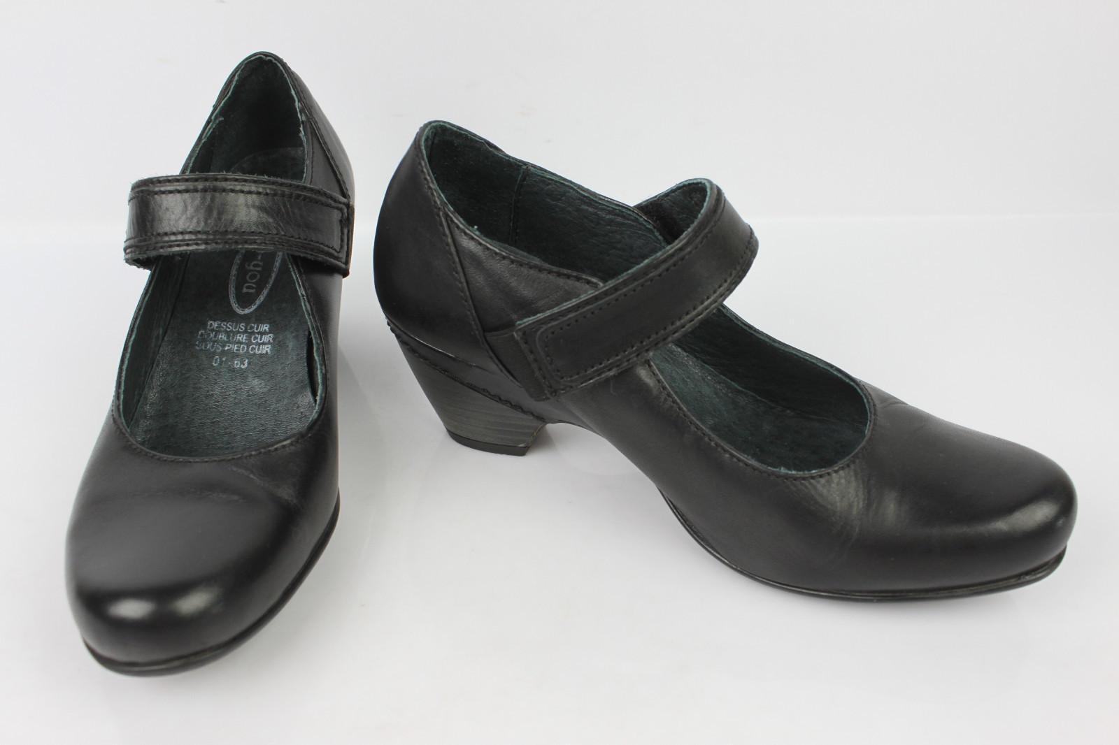 Court shoes flanged B-YOU Black Leather UK 4 FR 37 TOP CONDITION Court shoes flanged B-YOU Black Leather UK 4 FR 37 TOP CONDITION