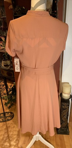 Nannette Damas 6 Sobre-lay forrado primavera verano vestido ¡NUEVO CON ETIQUETAS! - Imagen 6 de 12