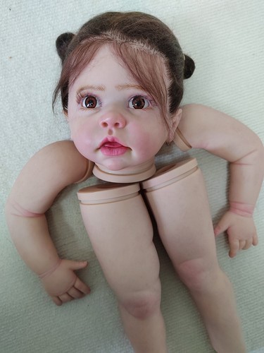 Muñecas recién nacidas renacidas de 30" cabello enraizado pintadas a mano sin terminar kits de moldes hágalo usted mismo - Imagen 4 de 16