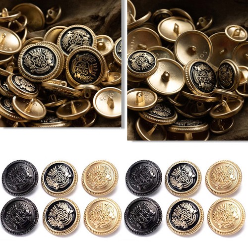 10Pcs Metal Shank Button Coat Windbreaker Buttons Fastener Sewing Supplies Decor - Picture 1 of 24
