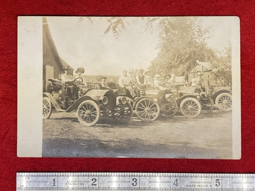 1910c **4 VINTAGE AUTOMOBILES** ORIGINAL REAL-PHOTOGRAPH (RPPC) UNUSED POSTCARD! - Picture 2 of 16