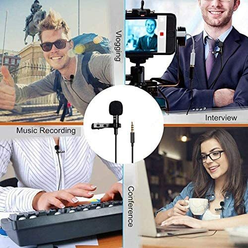 Clip-on Revers Mini Lavalier Mikro Mikrofon 3,5 mm Adapter für Telefon PC Aufnahme - Bild 6 von 7