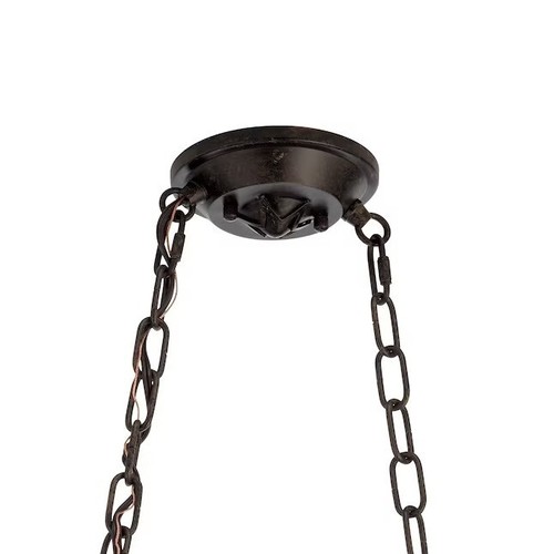 Chandelier Bronze Farmhouse Texas Star Drum Hanging Kitchen Island 4 Light Lamp - Picture 4 of 4