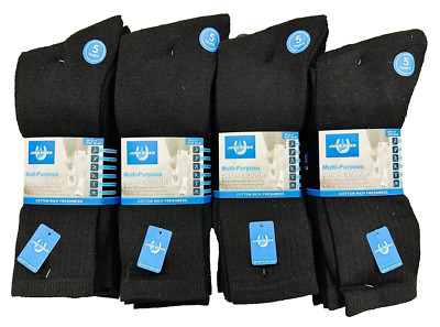 20 Paar schwarze Sportsocken für Herren bequem baumwollreiche gepolsterte Sohle Größe 6-11