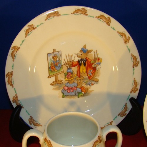 JUEGO DE 6 PLATOS Y TAZAS ROYAL DOULTON BUNNYKINS ¡Hecho en 1978! - Imagen 2 de 10