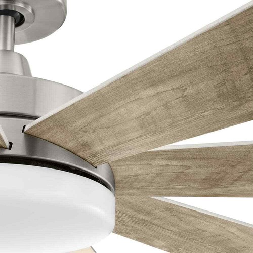 Hampton Bay Bayla 52 in Windmill Ceiling Fan LED Light and Remote Brushed Nickel - Picture 6 of 11