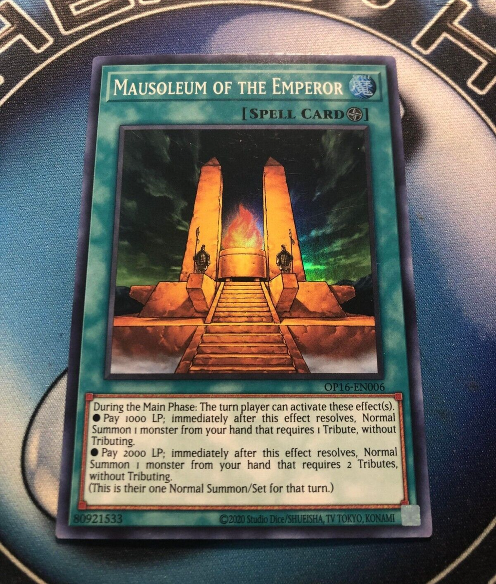 MAUSOLEUM OF THE EMPEROR *** SUPER RARE MINT/NM OP16-EN006 YUGIOH! | eBay