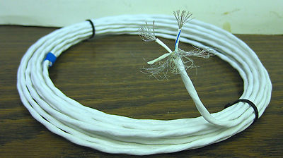 10 feet 24 AWG Shielded Silver PTFE Wire Twisted Pair 19 strand SPC