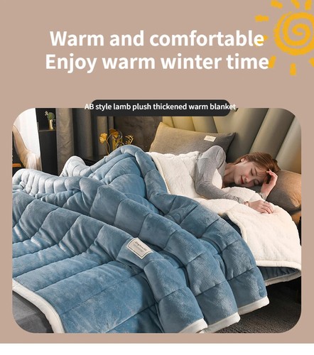 Coperte Pile Spesse Morbide Super Calde Coperta Inverno Mantenere Calda Trapunta Lana - Foto 8 di 26