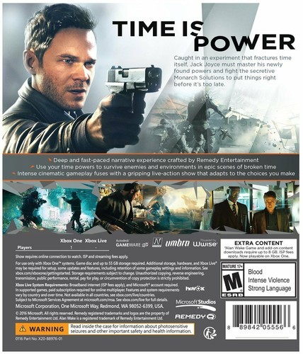 NEW Quantum Break Microsoft Xbox One 2016 Video Game XB1 Shooter time travel - Picture 2 of 8
