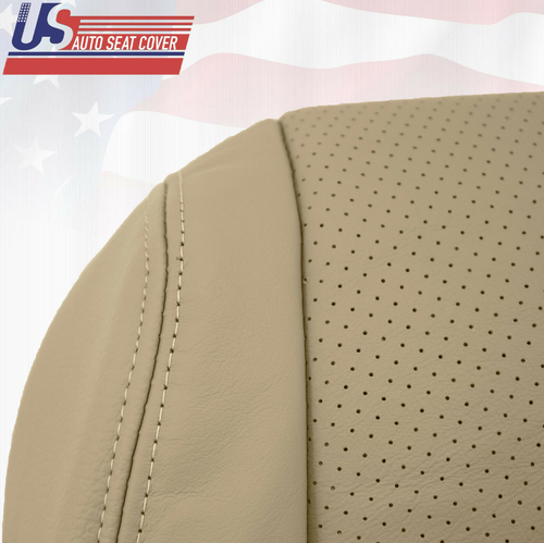 For 2004 ACURA TL BASE SEDAN PERFORATED PASSENGER BOTTOM LEATHER SEAT COVER TAN - Picture 5 of 5