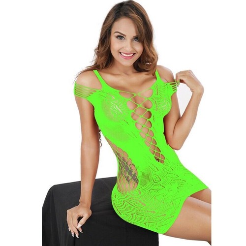 Body Ropa de dormir Lencería Sexy Red Mujeres Babydoll Vestido Malla Red - Imagen 21 de 21