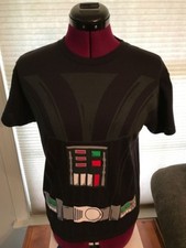 NWT LICENSED NEW STAR WARS DARTH VADER COSTUME COTTON Black T-Shirt YOUTH SMALL