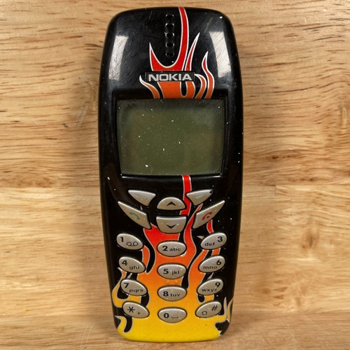 Vintage Nokia schwarz drehbares Gehäuse monochrom grafisches Handy - für Teile