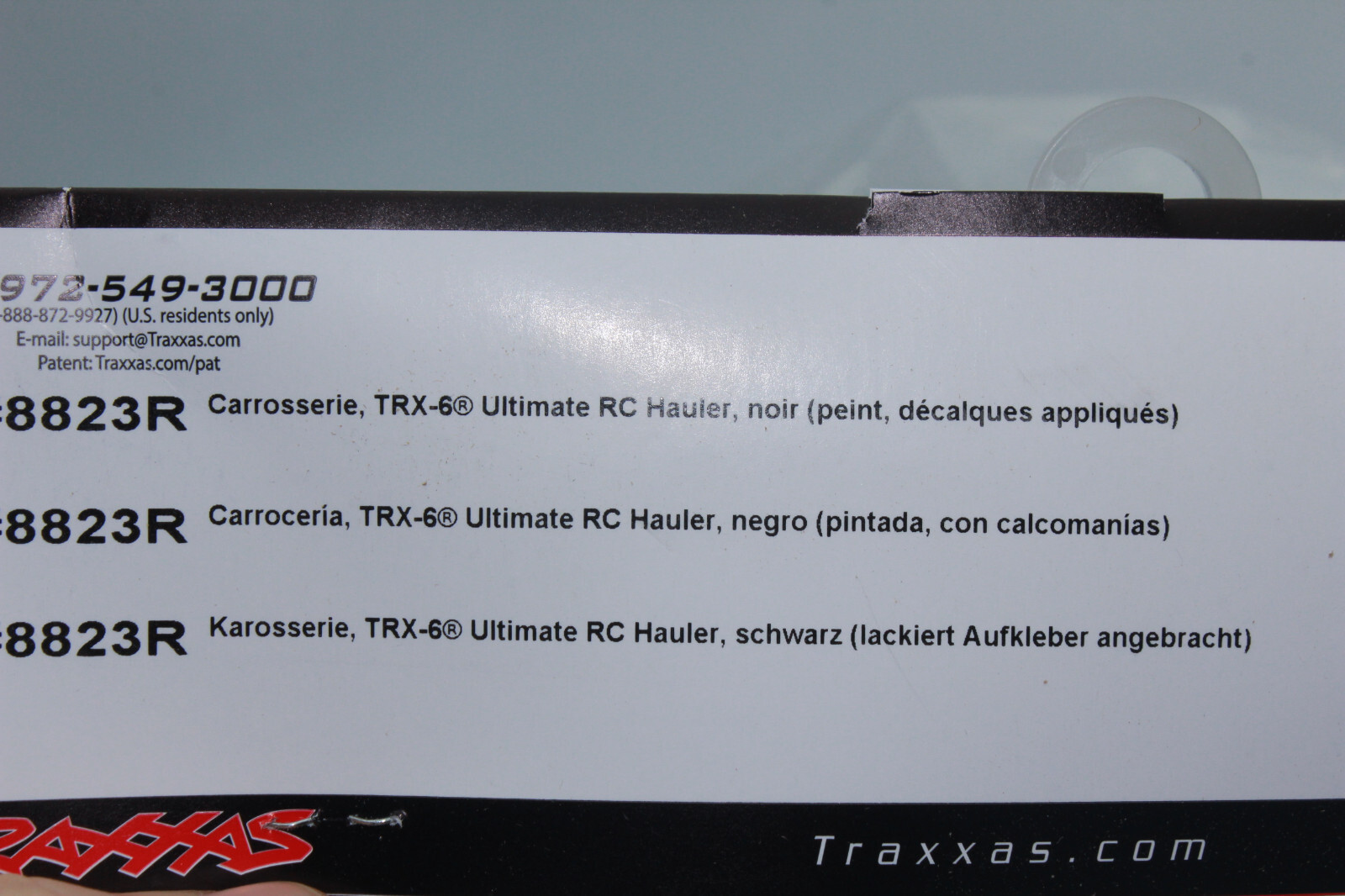 Traxxas TRX 8823 R Karosserie Ultimate RC Hauler schwarz Karo 6x6 NEU