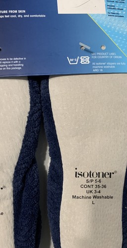 Isotoner Dark Blue BALLERINA SLIPPERS WOMEN'S Size Small BRAND NEW - Picture 6 of 6