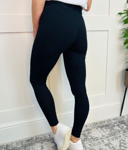 Ex M*S Marks Spencer Legging High Waisted Black Full Length 6-18 4 Lengths - Picture 5 of 5