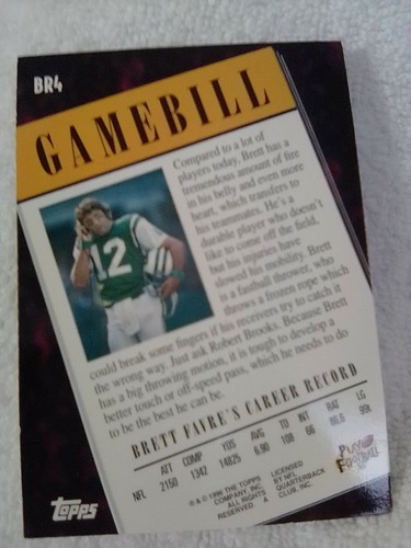 1996 Topps Football Farve/Namith BR4. - Picture 4 of 4