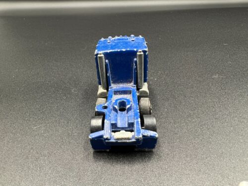 Vintage Hot Wheels Kenworth Steering Rigs Truck Blue Hong Kong Playwear Shape - Picture 3 of 4