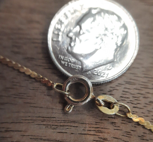 15" 14K Yellow Gold 1.25mm Serpentine Chain Necklace - 2.120 grams - Picture 13 of 18