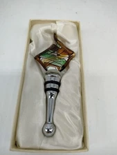 D'Lusso Designs Nouveau Style Hand-Blown Art Glass Wine Bottle Stopper