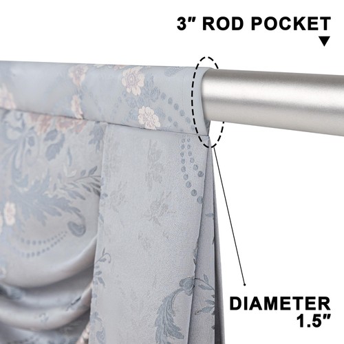 Loom and Mill Luxury Jacquard Waterfall Valance for Living Room Bedroom, Eleg... - Picture 4 of 7