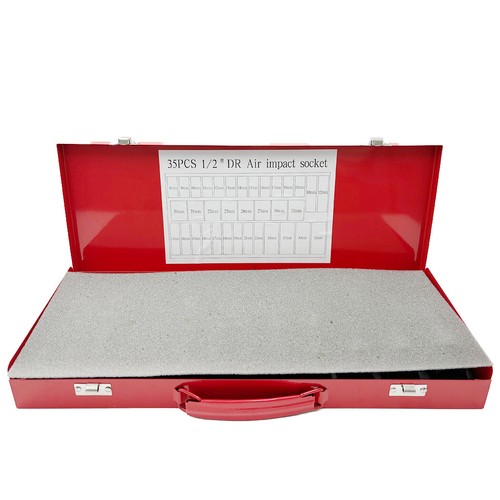 35pcs Drive Deep Impact Sockets Tools Kit 8-32MM Metric 1/2" Garage Workshop Set - Picture 15 of 19