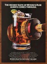 1987 Myers's Rum Vintage Print Ad/Poster Retro 80s Man Cave Bar Art Décor 