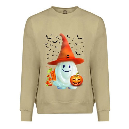 Ghost Sweatshirt, Halloween Party Sweatshirt, Halloween Pumpkin Sweatshirt - Picture 3 of 7